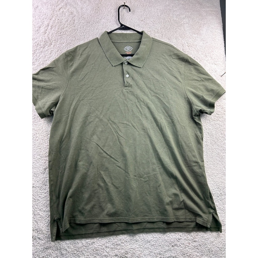 St. John's Bay Polo Shirt Men's Olive XXL Cotton‎ Stretch
